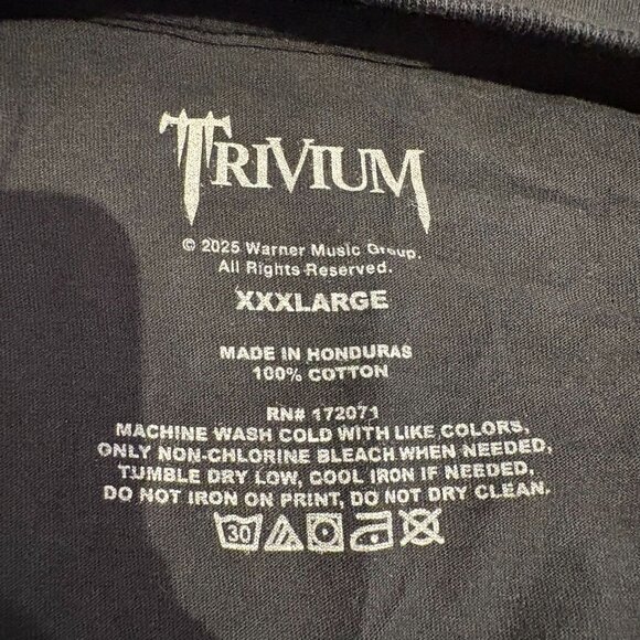 Trivium Band Tee Black Size XXXL Unisex NWOT - Picture 4 of 4